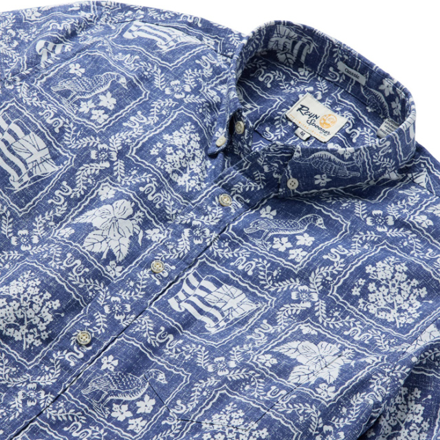 ReynSpooner レインスプーナー 長袖ラハイナセーラー アロハシャツ