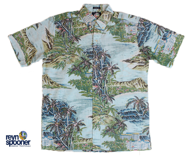 90's ALOHA REPUBLIK  ダイアモンドヘッド柄　アロハシャツ 90's ALOHA REPUBLIK ダイアモンドヘッド柄 アロハシャツ - メルカリ