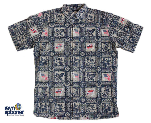 Reyn Spooner/レインスプーナー アロハシャツ ラハイナセーラー 白