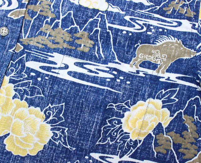 Reyn Spooner レインスプーナー アロハシャツ イノシシ 猪 干支 YEAR 