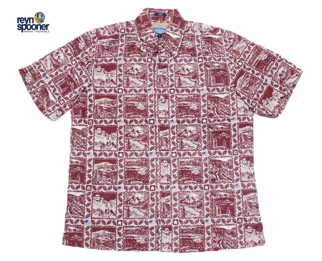 美品 限定品 reyn spooner アロハシャツ 2005独立記念日モデル