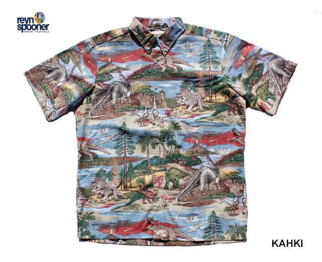 Reyn Spooner レインスプーナー アロハシャツ DINOS IN PARADISE 恐竜 