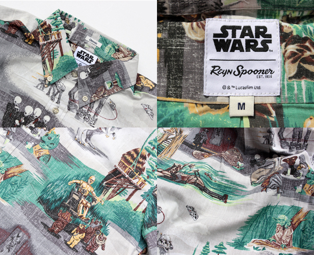 新品 レインスプーナー スターウォーズ イウォーク アロハシャツ