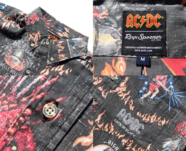 Reynspooner レインスプーナー アロハシャツ AC/DC: FOR THOSE ABOUT