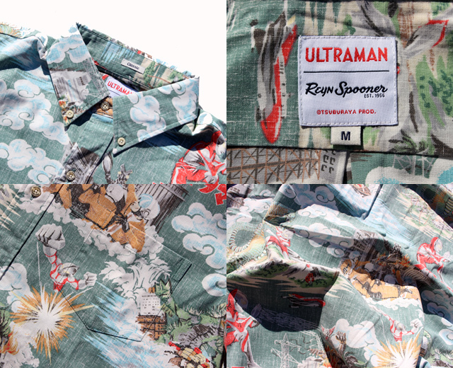 レインスプーナー アロハシャツ ウルトラマン