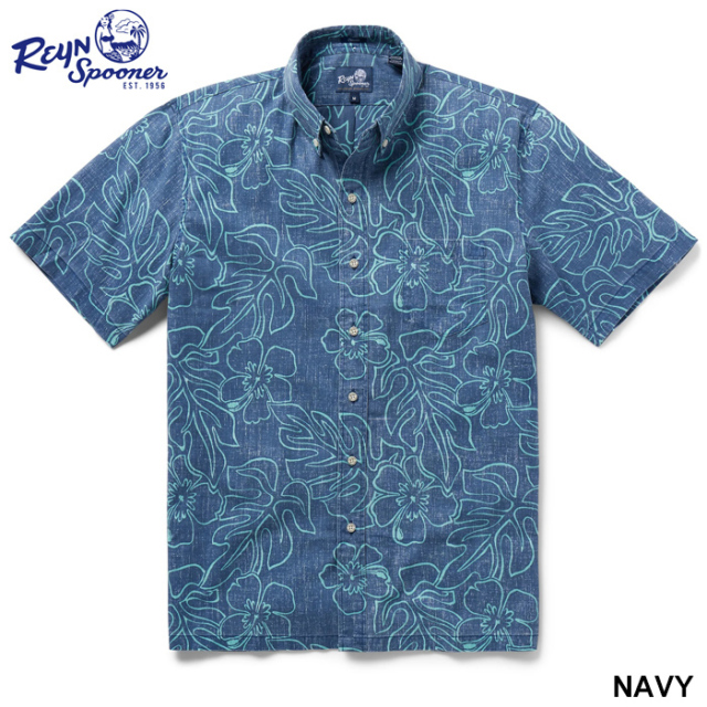 Reynspooner レインスプーナー アロハシャツ MONSTERA INK モンステラ