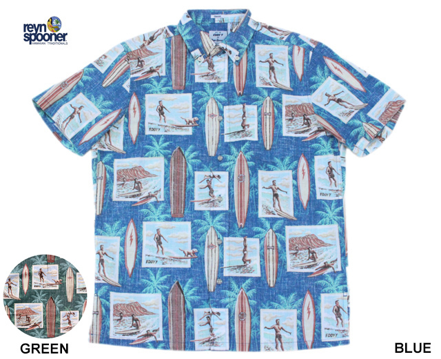 Reynspooner レインスプーナー アロハシャツ EDDY Y SURF HISTORY 