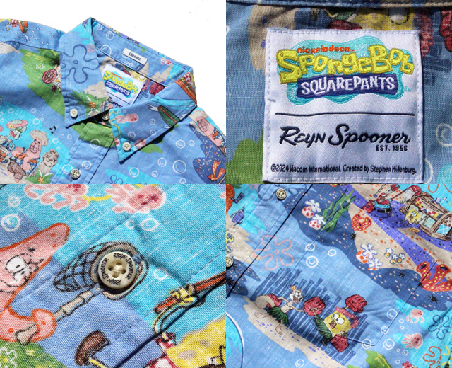 ReynSpooner レインスプーナー アロハシャツ スポンジボブ