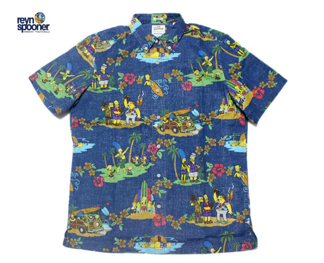 エイジング 美品 Reyn Spooner レインスプナー　Aloha S Reynspooner レインスプーナー アロハシャツ シンプソンズ