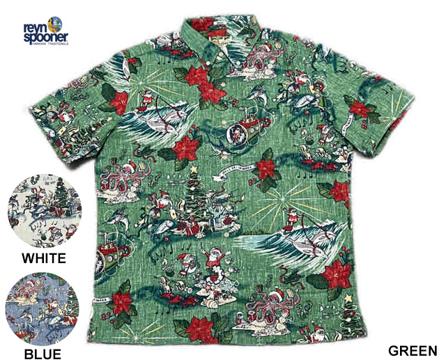 Reynspooner レインスプーナー アロハシャツ HAWAIIAN CHRISTMAS 2024