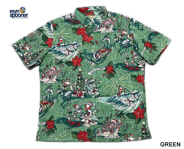 Reynspooner レインスプーナー アロハシャツ HAWAIIAN CHRISTMAS 2024