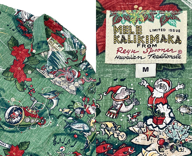 Reynspooner レインスプーナー アロハシャツ HAWAIIAN CHRISTMAS 2024