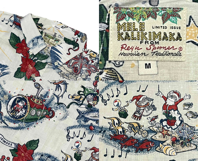 Reynspooner レインスプーナー アロハシャツ HAWAIIAN CHRISTMAS 2024
