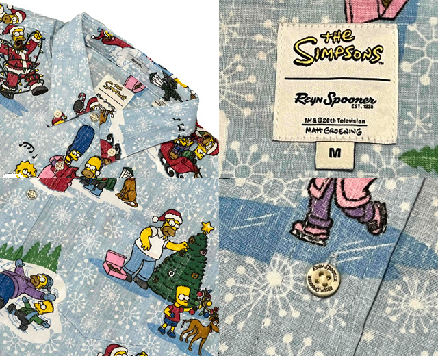 ReynSpooner レインスプーナー クリスマス アロハシャツ