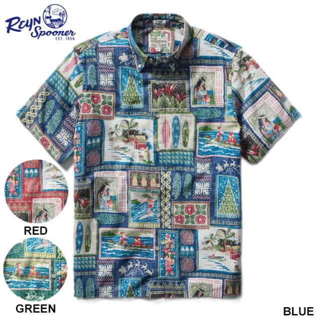 ReynSpooner レインスプーナー アロハシャツ クリスマス