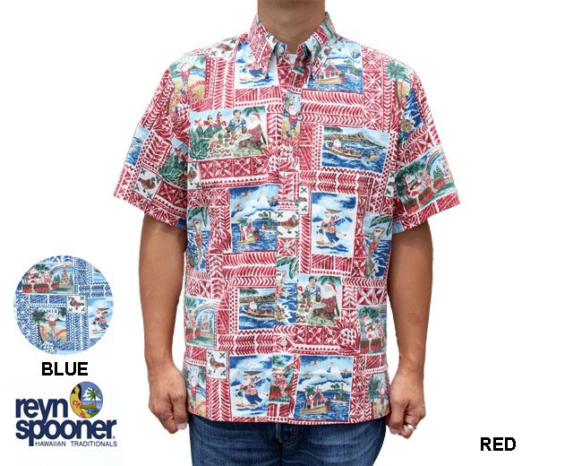 Reyn Spooner レインスプーナー アロハシャツ クリスマス仕様