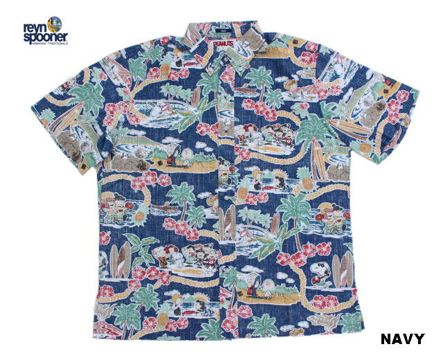 Reyn Spooner レインスプーナー アロハシャツ PEANUTS IN
