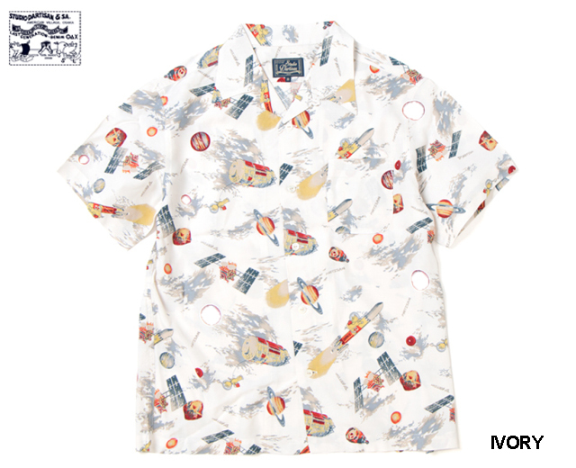 ダルチザン アロハシャツ ロケット 宇宙 ブタ