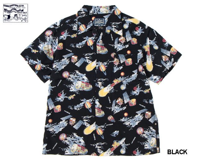 ダルチザン アロハシャツ ロケット 宇宙 ブタ