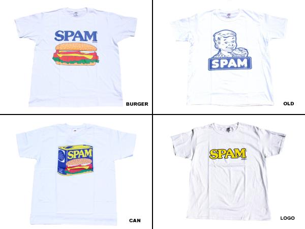 SPAM スパム 半袖Tシャツ 「SPAM Tee」 バーガー オールド CAN ロゴ 白 【メール便可】