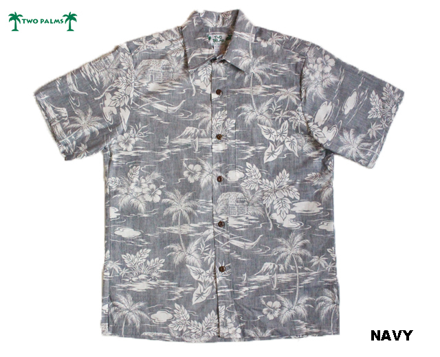 TWO PALMS/トゥーパームス アロハシャツ ハワイ製 リバース
