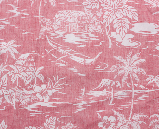 トゥーパーム長袖 アロハシャツ ハワイ製