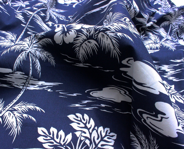 トゥーパーム長袖 アロハシャツ ハワイ製