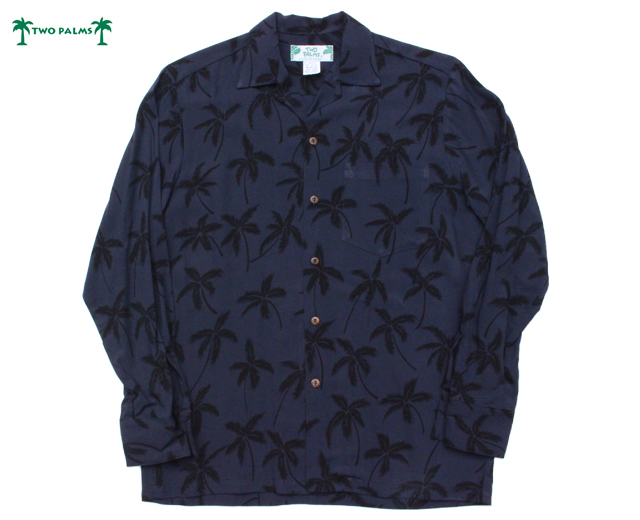 トゥーパーム長袖 アロハシャツ ハワイ製
