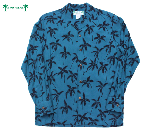 トゥーパーム長袖 アロハシャツ ハワイ製