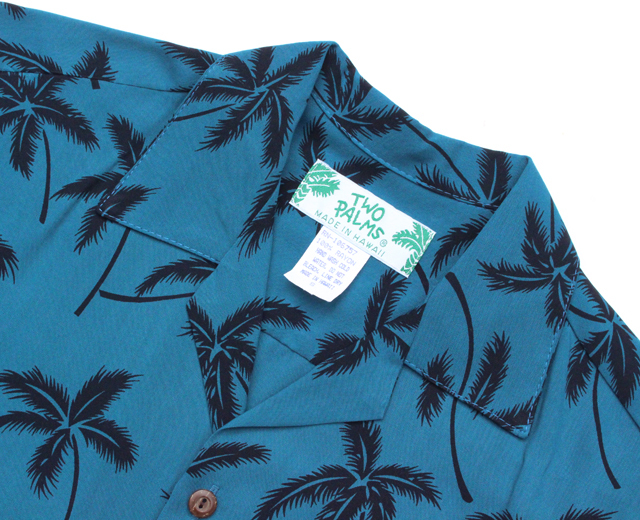 トゥーパーム長袖 アロハシャツ ハワイ製