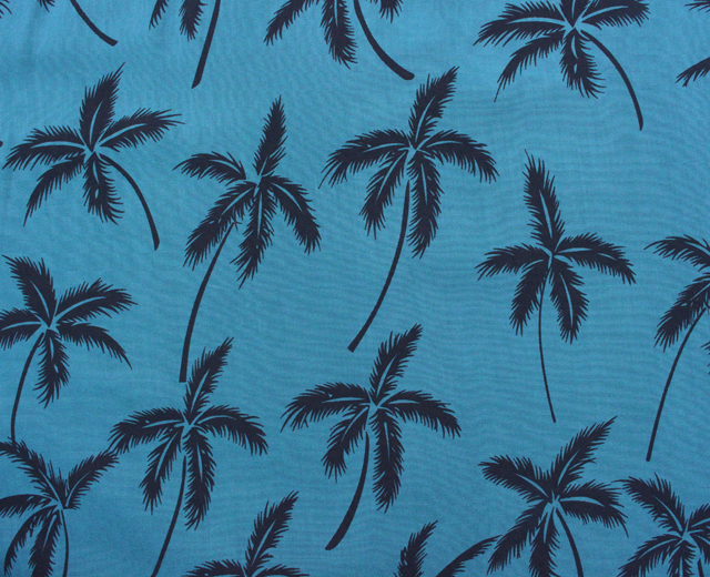 トゥーパーム長袖 アロハシャツ ハワイ製