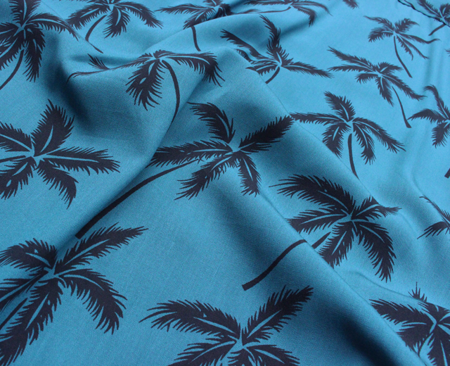 トゥーパーム長袖 アロハシャツ ハワイ製