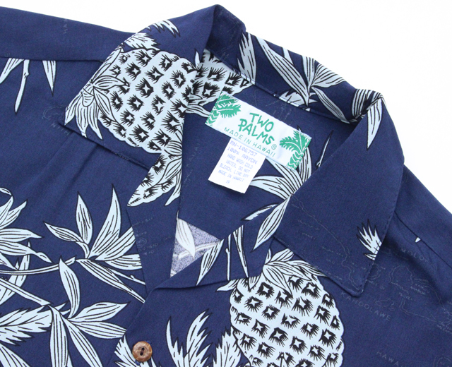 トゥーパーム長袖 アロハシャツ ハワイ製