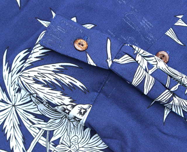 トゥーパーム長袖 アロハシャツ ハワイ製