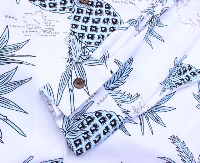 トゥーパーム長袖 アロハシャツ ハワイ製
