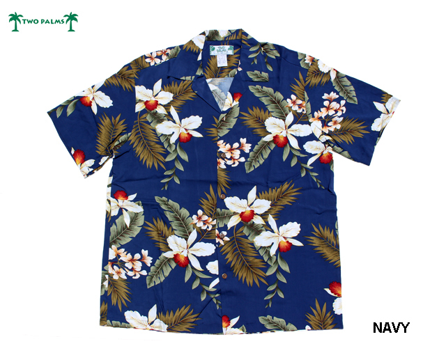 トゥーパームス ハワイ製 アロハシャツ