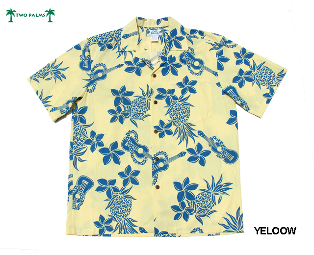 トゥーパームス アロハシャツ ウクレレ