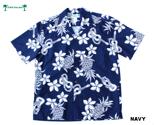 トゥーパームス アロハシャツ ウクレレ