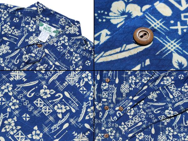 トゥーパームス 長袖 アロハシャツ ハワイ製