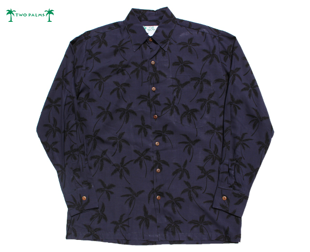 トゥーパームス 長袖 アロハシャツ ハワイ製