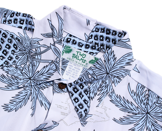 トゥーパームス 長袖 アロハシャツ ハワイ製