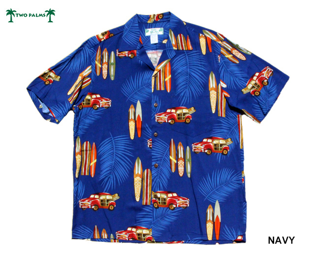 TWO PALMS トゥーパームス アロハシャツ Woody ウッディ ハワイ製