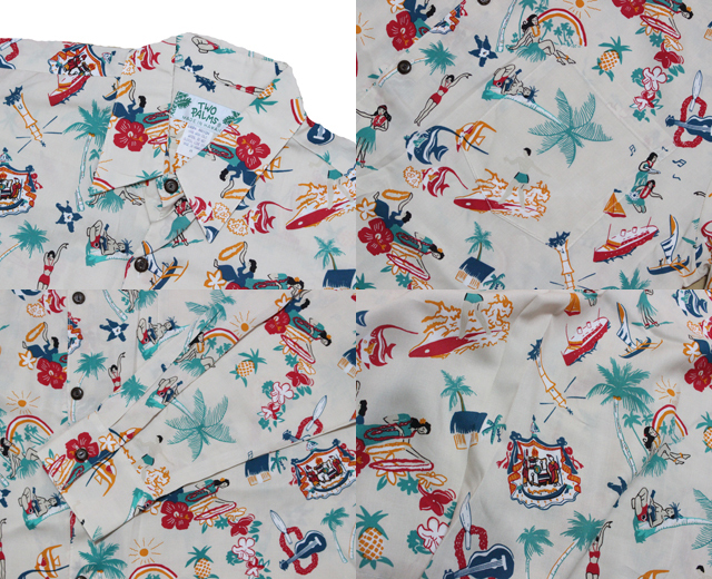TWOPALMS トゥーパームス 長袖アロハシャツ L/S Vintage Aloha ハワイ