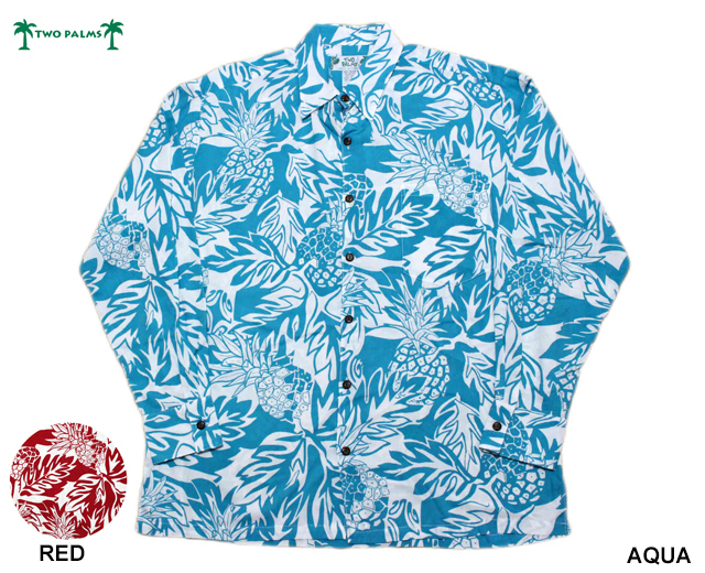 TWOPALMS トゥーパームス 長袖アロハシャツ ハワイ製