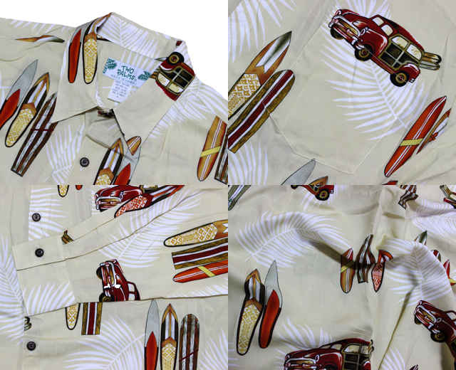 TWOPALMS トゥーパームス 長袖アロハシャツ ハワイ製