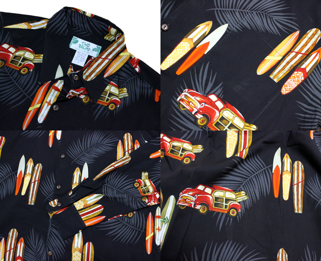 TWOPALMS トゥーパームス 長袖アロハシャツ ハワイ製