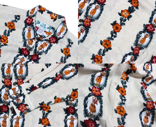 TWOPALMS トゥーパームス 長袖アロハシャツ ハワイ製