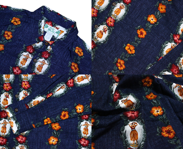 TWOPALMS トゥーパームス 長袖アロハシャツ ハワイ製