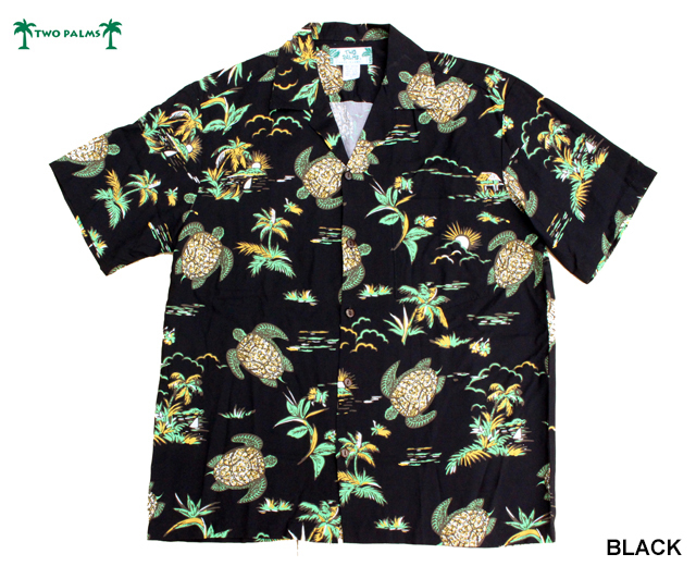 TWOPALMS トゥーパームス アロハシャツ Turtles タートル ホヌ