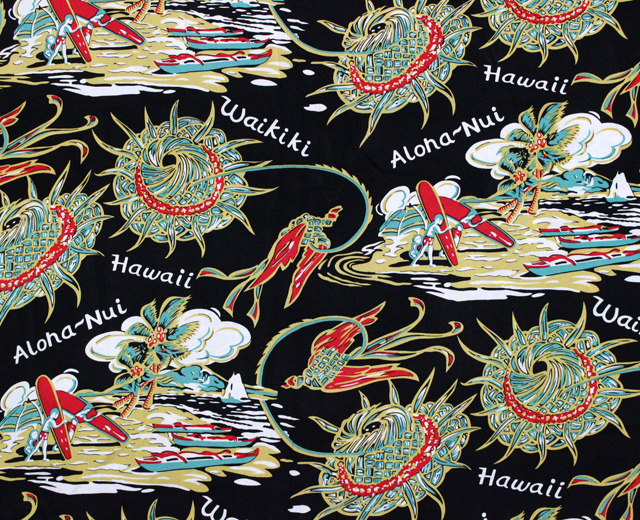 TWOPALMS トゥーパームス 長袖アロハシャツ ハワイ製